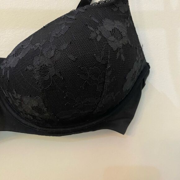 Victoria’s Secret Black Lined Demi/Demi-Buste Double Bra Women Size 38D - Picture 4 of 7